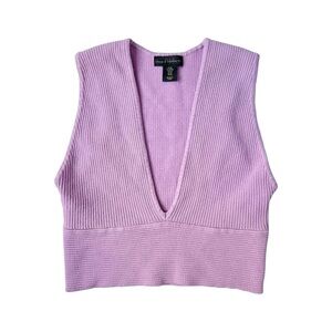 House of Harlow Sleeveless Ribbed Top